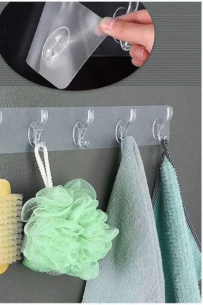 Alphom 2 Pieces Strong Transparent Hanger - Door Back Kitchen Wall Bathroom