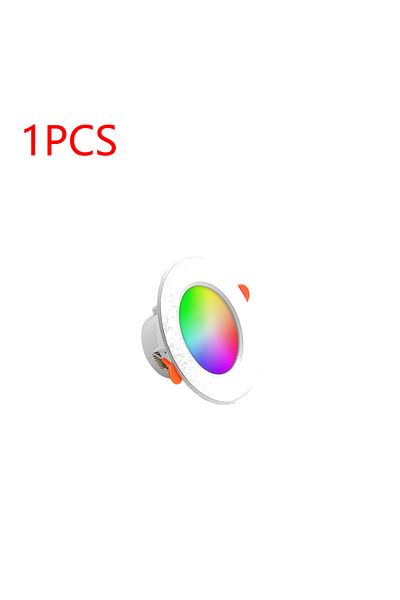 Shunmaii 1PCS 1-10PCS Tuya Bluetooth Smart Downlight Full Color Dimmable LED Ceiling Recessed Down Light Blue