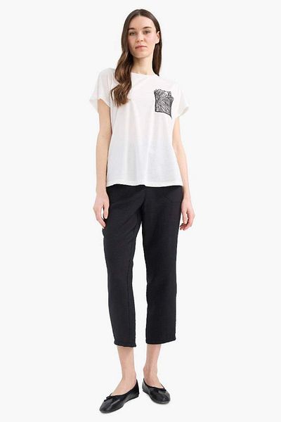 DeFacto New Season Regular Fit Crew Neck Printed Short Sleeve T-Shirt