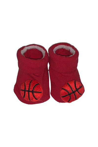 Generic Anti Slip Ball Slip-Ons With Bell - Red / Black