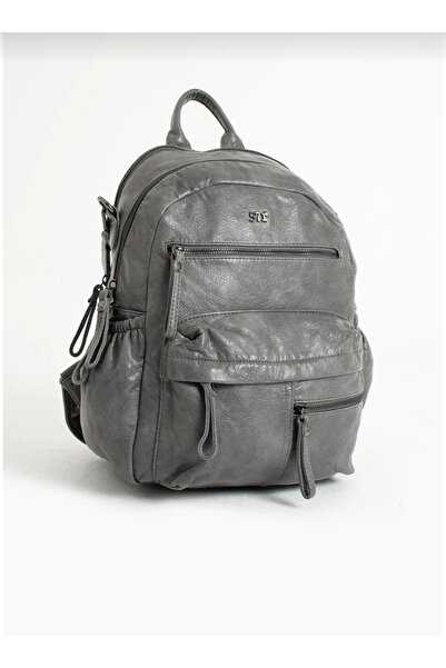 NightLove Faux Leather Backpack with USB Port