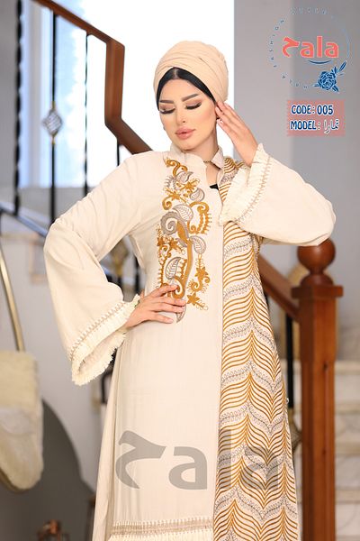 Genrics Embroidered reception jalabiya made of light and soft linen fabric that gives you a feeling of comfort and freshness