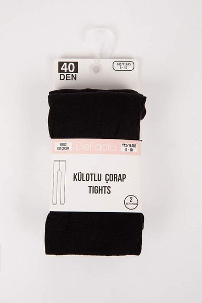 DeFacto New Season Girl's Children's Day April 23 2-Piece 40 Denier Pantyhose