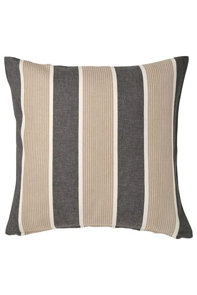 IKEA غطاء وسادة KORALLBUSKE 50x50 سم - مخطط، قطن وجوت، متين، صديق للبيئة،
