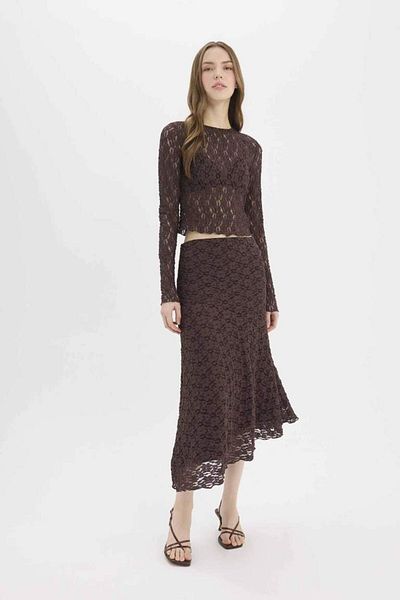 DeFacto New Season Asymmetrical High Waist Lace Maxi Skirt