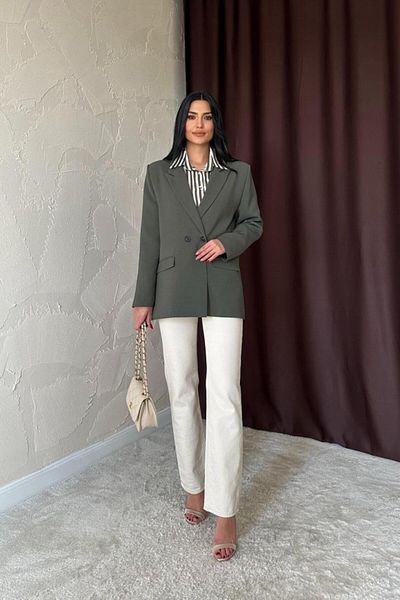 MRA Fashion Khaki Blazer Jacket