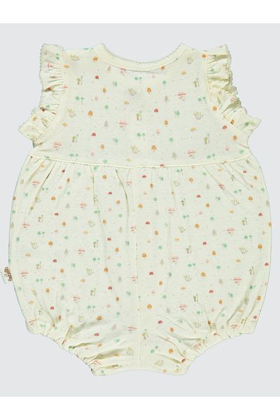 Bebetto Baby Girl Jumpsuit Without Booties 3-12 Months Ecru