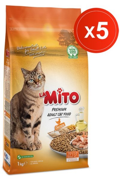 Furlo Mito Adult Cat 1 kg x 5 Adet - Tavuklu Yetişkin Kedi Maması