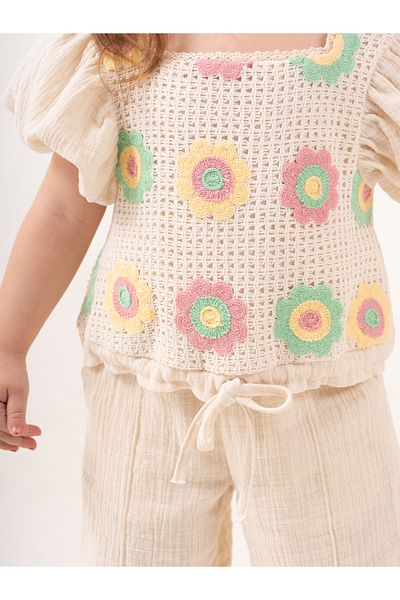 Gocoland 2-5 Years Old Girl's Ecru Suit Set