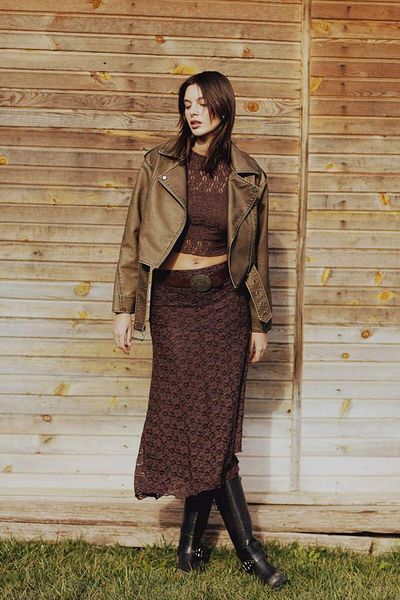 DeFacto New Season Asymmetrical High Waist Lace Maxi Skirt
