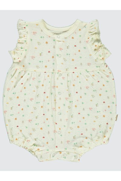 Bebetto Baby Girl Jumpsuit Without Booties 3-12 Months Ecru