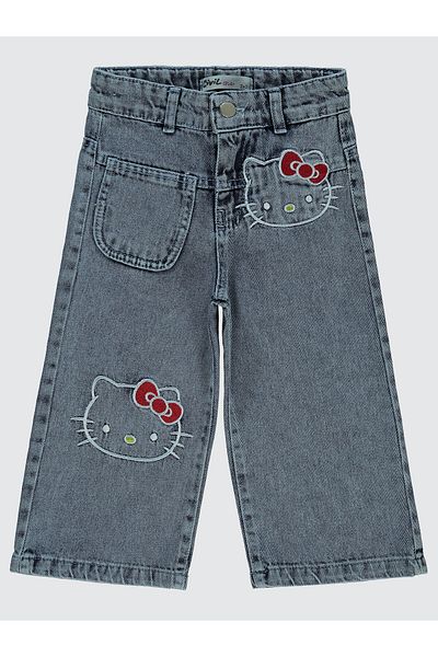 Hello Kitty 2-5 Years Old Girl's Blue Trousers