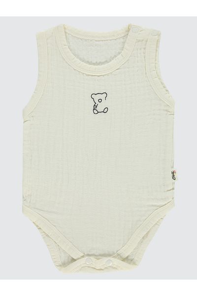Civil Baby 1-18 Months Ecru Baby Badi - With Snaps