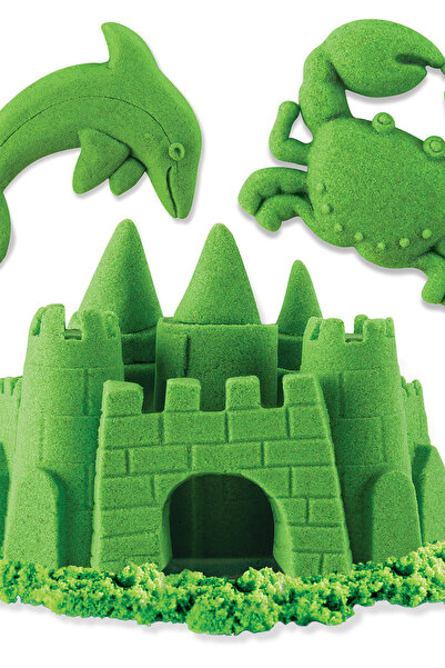 TutturX Green Natural Kinetic Sand 500Gr with 6 Molds Gift