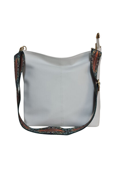 Gloria Settems White Women's Shoulder Bag with Column Strap