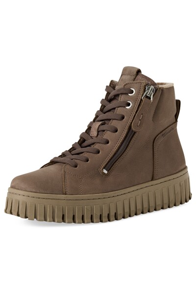 Tamaris Damen Elegante Stiefelette 1-25206-43 Braun 3ai Taupe Leder Mit Removable Sock