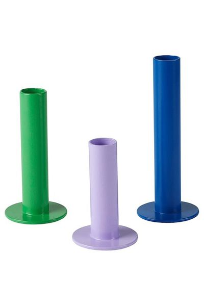 IKEA TUVKORNELL Candle Holder Set of 3 - Mixed Colours, Elegant Design, Durable, Fits Tealights