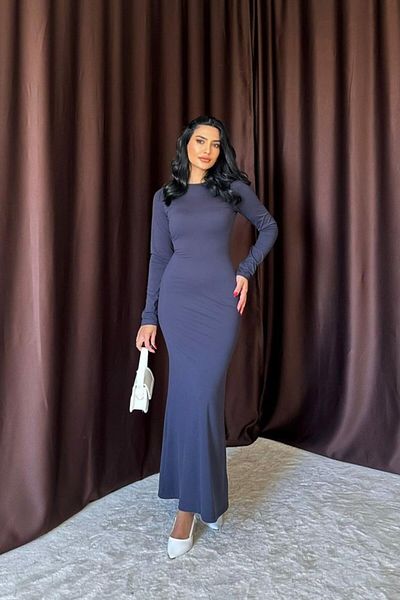 Modayakamoz Rochie lungă, albastru bleumarin