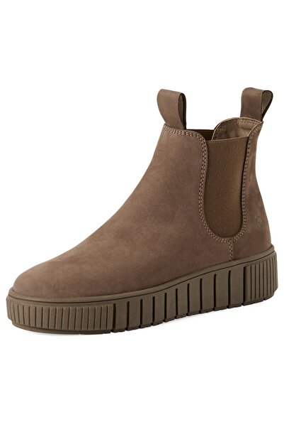 Tamaris Damen Elegante Stiefelette Chelsea 1-25403-43 Braun 341 Taupe Leder Mit Removable Sock