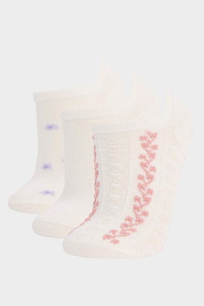 DeFacto New Season Women's 3-Piece Cotton Sneaker Socks