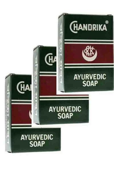 chandrika Chandrika Bath & Body Ayurvedic Soap, 3 Pack