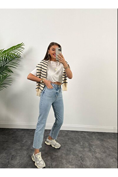 DUSOHOME Blugi Lycra Lifting Premium BoyFit - Picior tăiat