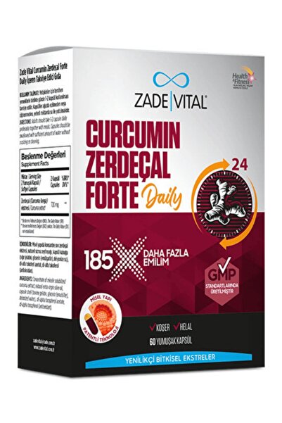 Zade Curcumin Zerdeçal Forte Daily 60 Yumuşak Kapsül
