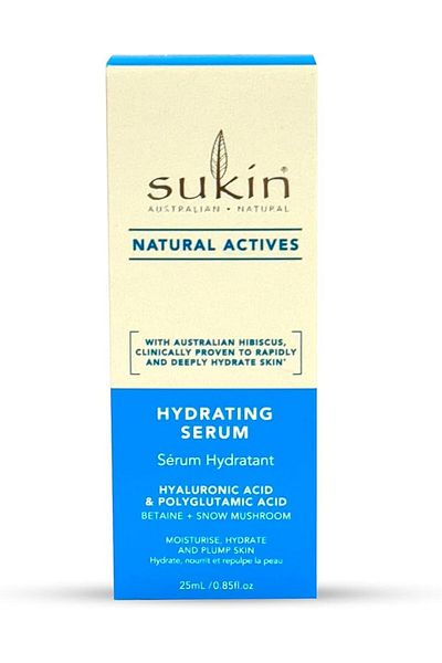 Sukin Natural Actives Hydrating Face Serum With Hyaluronic Acid & Polyglutamic Acid, 25Ml
