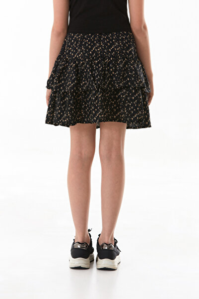 Fulla Moda Floral Printed Ruffled Girl's Skirt