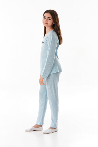 Fulla Moda Let Love We Baskılı Kız Çocuk Pijama Takımı