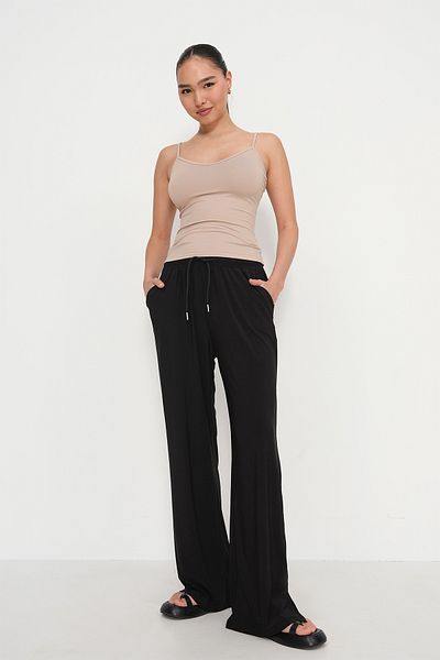 Addax Wide Leg Trousers with Elastic Waist Pn17095