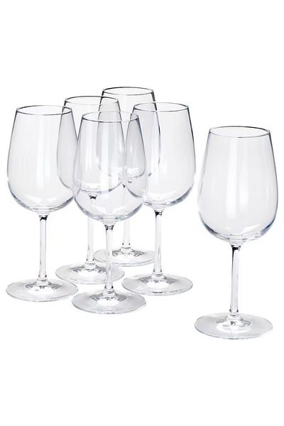 IKEA STORSINT Juice Glass, Clear Glass, 49 cl, 6-Pack – Elegant & Durable Crystal-Like Glasses