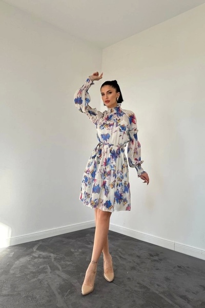 DRGY Beige Folded Mini Dress