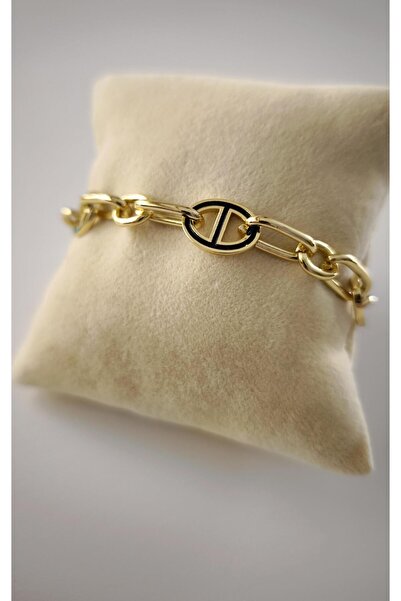 VOBEEYKU سلسلة خاصة من سوار سلسلة مرصع بحلقة بلونين