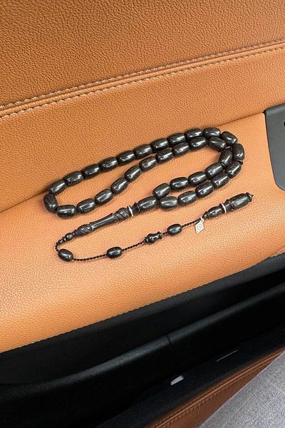 dergah tesbih Master Bekir Deveci Carved İmame Ebony Wood Rosary