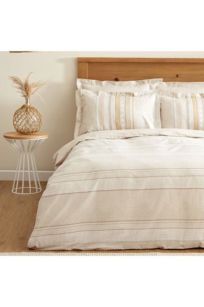Karaca Home Keira 100% Baumwolle Bettwäsche-Set Beige
