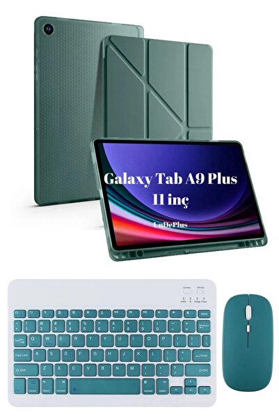 Covpor Samsung Galaxy A9 PLUS 11 İnç Trifolding Kılıf + Bluetoothlu Klavye Mo...