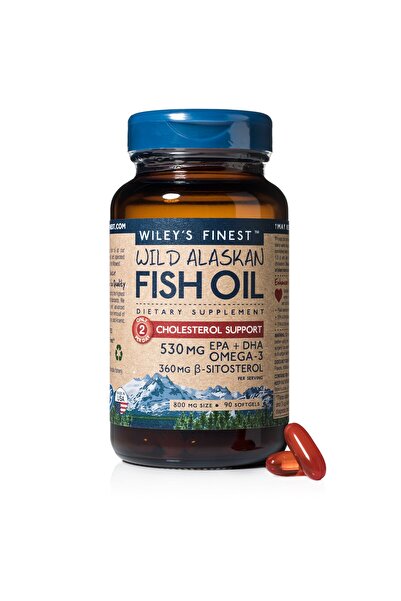 Wiley's Finest كبسولات زيت السمك البري من وايليز فاينست، مُعززة للكوليسترول، ...