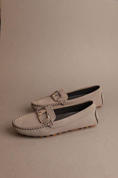Gondol Loafer clasic de damă din piele naturală gri 37 ttx.711