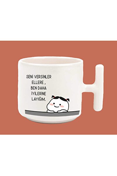 hesaplisiburada دعهم يضعونك في أيدي، أنا أستحق كوب لاتيه ذو مقبض T روحاني