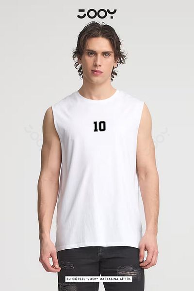Jooy Number 10 Printed Training Athlete Oversize Sleeveless T-Shirt