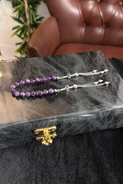 dergah tesbih Аметистовий срібний дизайн Zaza Tesbih