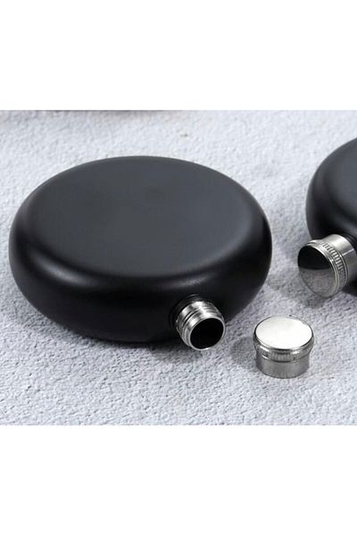 HEDİYE FİKRİ Stainless Steel Round Themed 5 oz Flask