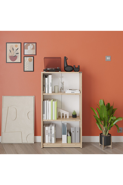 Adore Mobilya 3 Raflı Kitaplık - Florida Meşe 58x106x23 cm
