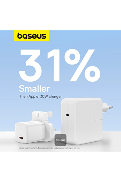 Baseus GaN5 Fast Charger(mini) 1 Type C - 30 W - UK - Moon White
