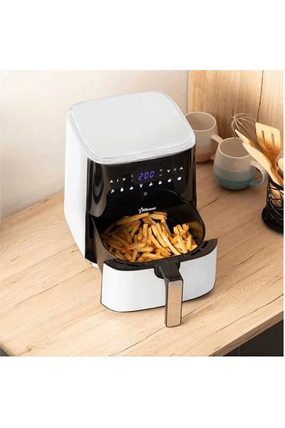 STARCREST Digital XL hot air fryer STARCREST SFR-5252WH, 1450 W, 5 Liters, Thermostat 80 - 200 °C