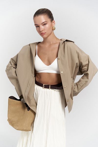 Mai Kamenná košeľa Phoebe Oversize