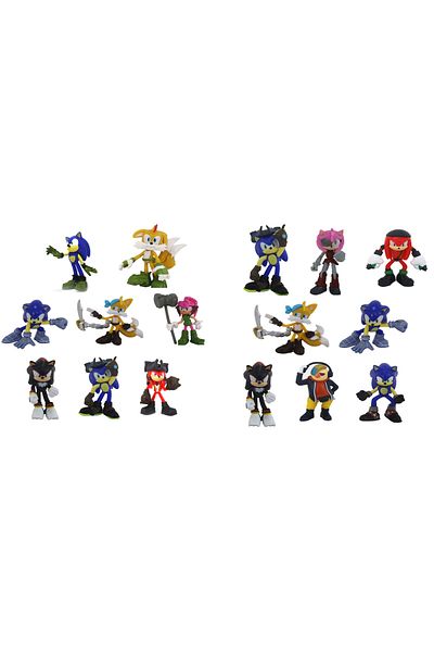 Sonic مجموعة سونيك ديلوكس من 8 قطع مع صندوق 2.5 بوصة - متنوعة