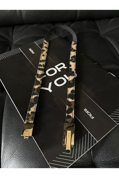 Fiori Curea de pantaloni cu cataramă de blocare elastică subțire pentru femei, centură de haină, centură de cămașă, centură de rochie
