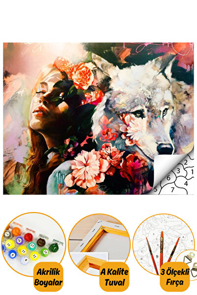 Talehobby Sayılarla Boyama Hobi Seti  40x50cm (Numaralı Akrilik Boya Kendin Yap Tablo Seti)